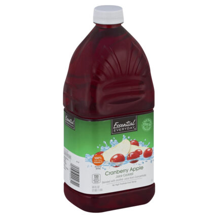 Essential Everyday, Cranberry Apple Juice Cocktail From Concentrate, Case Of 8, 64 Fl Oz