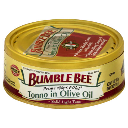 Bumble Bee, Prime Fillet Tonno In Olive Oil Canned Tuna Fish High Protein Food Can, Case Of 24, 5 Oz