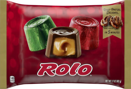 Rolo, Christmas Candy Creamy Caramels Wrapped In Rich Chocolate Bag, Case Of 10, 17 Oz