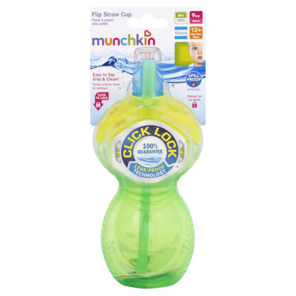 Munchkin, Flip Straw Silicone Cup Click To Lock, Case Of 2, 1 Ct