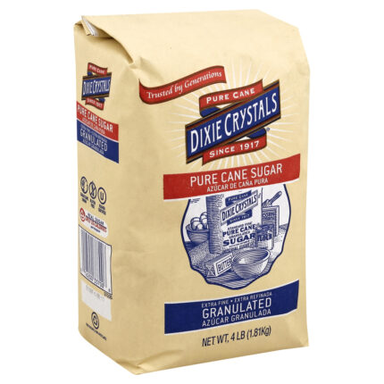 Dixie Crystals, Granulated Pure Cane Sugar, Case Of 10, 4 Lb