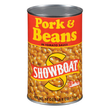 Showboat, Pork And Beans In Tomato Sauce Can, Case Of 6, 53 Oz