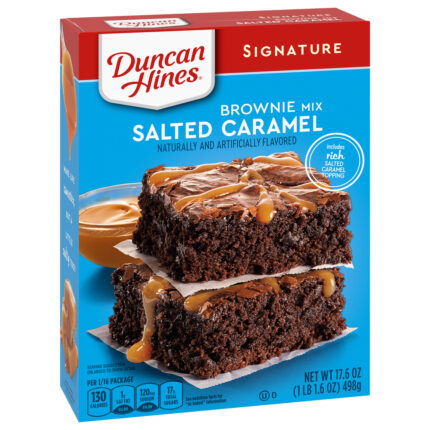 Duncan Hines, Signature Salted Caramel Brownie Mix, Case Of 12, 17.6 Oz