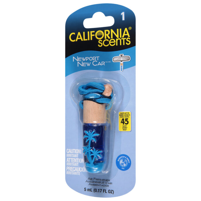 California Scents, Newport New Car Air Freshener, Case Of 4, .17 Fl Oz - Image 1
