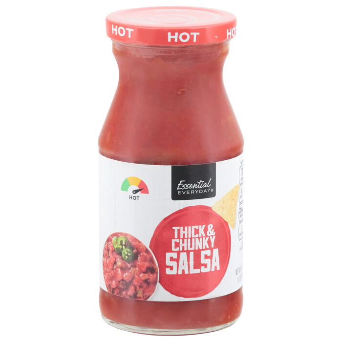 Essential Everyday, Hot Thick & Chunky Salsa, Case Of 12, 16 Oz - Image 1