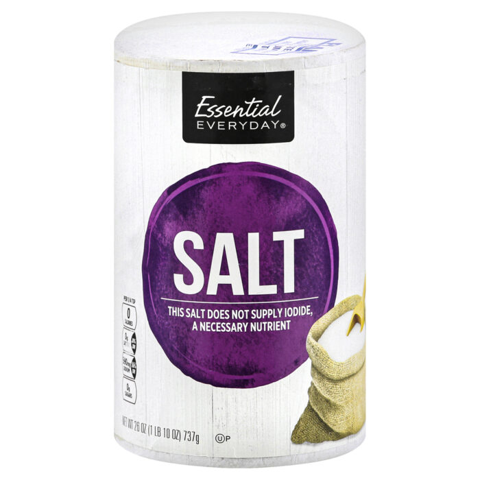 Essential Everyday, Plain Salt, Case Of 24, 26 Oz - Image 1