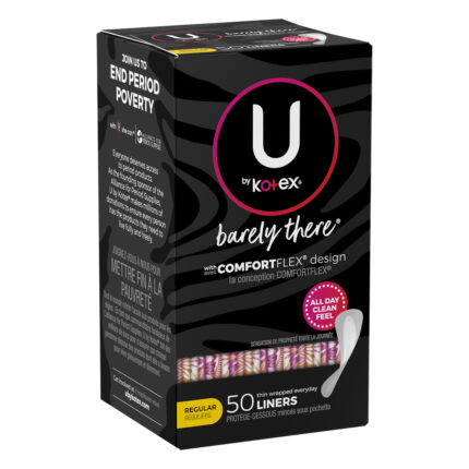 Kotex, Barely There Regular Thin Liners, Case Of 8, 50 Ct