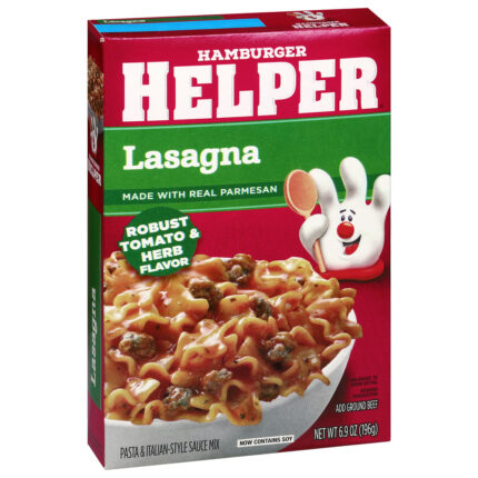 Hamburger Helper, Pasta & Sauce Mix Lasagna, Case Of 12, 6.9 Oz