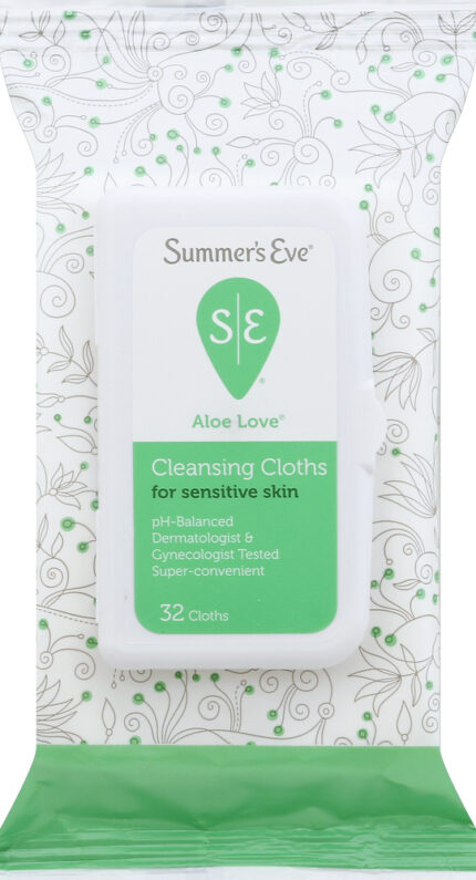 Summers Eve, Cleansing Cloths, Case Of 4, 32 Ct