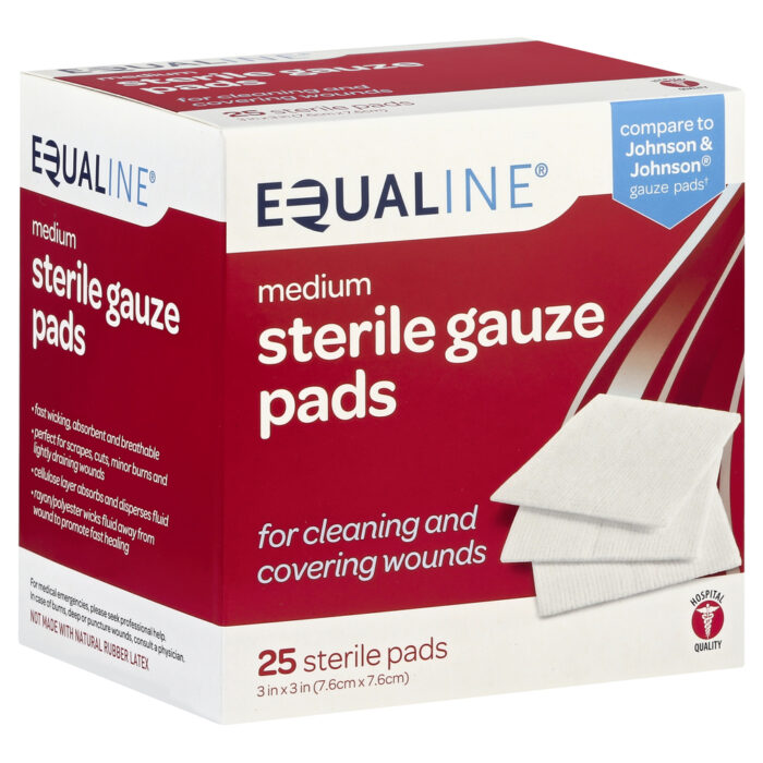 Equaline, Sterile Gauze Pads Medium 3 X 3 Inch, Case Of 3, 25 Ct - Image 1