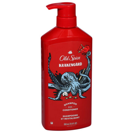 Old Spice, Shampoo & Conditioner 2 In 1 Krakengard, Case Of 4, 21.9 Fl Oz