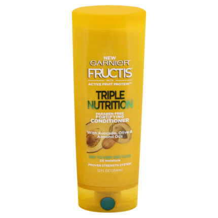 Garnier, Fructis Triple Nutrition Fortifying Conditioner With Avocado Olive & Almond Oils, Case Of 6, 12 Fl Oz