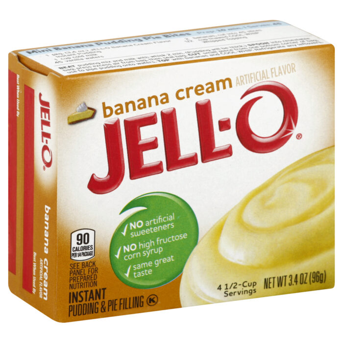 Jell-O, Jello Banana Cream Instant Pudding Mix, Case Of 24, 3.4 Oz - Image 1