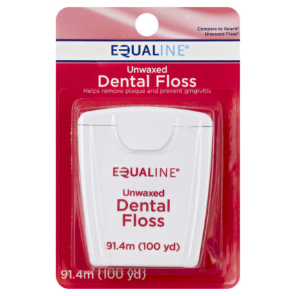 Equaline, Dental Floss Unwaxed, Case Of 6, 100 Yd