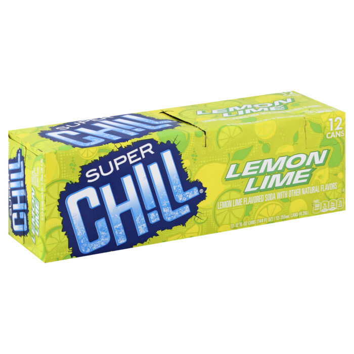 Super Chill, Soda Lemon Lime, Case Of 2, 144 Fl Oz - Image 1