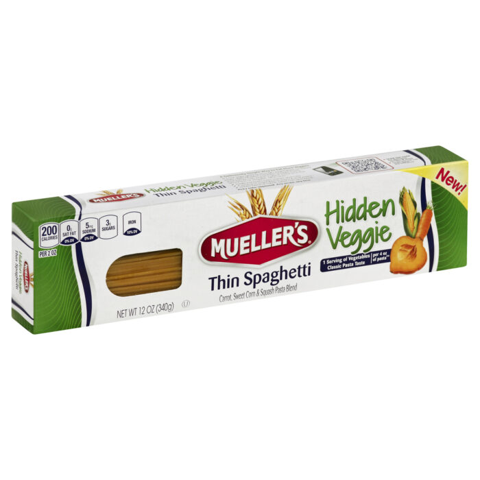 Mueller'S, Hidden Vegetable Thin Spaghetti, Case Of 20, 12 Oz - Image 1