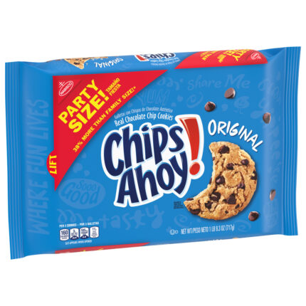 Chip'S Ahoy, Original Chocolate  Cookies Party Size, Case Of 12, 25.3 Oz