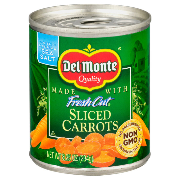 Del Monte, Fresh Cut Sliced Carrots, Case Of 12, 8.25 Oz - Image 1