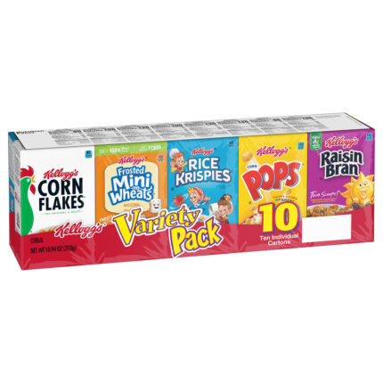 Kellogg'S, Variety Pack Cereal, Case Of 12, 10.9 Oz