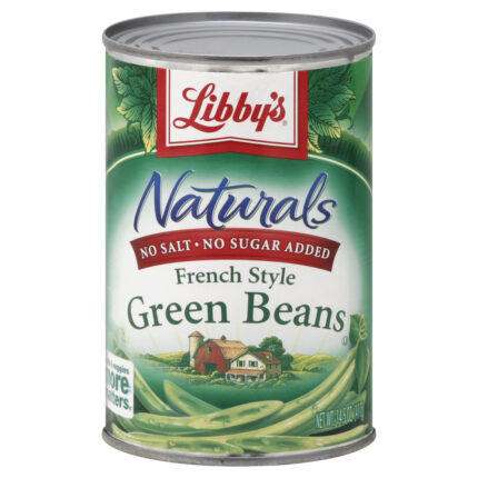 Libby'S, Naturals No Salt No Sugar Added French Cut Green Beans, Case Of 12, 14.5 Oz