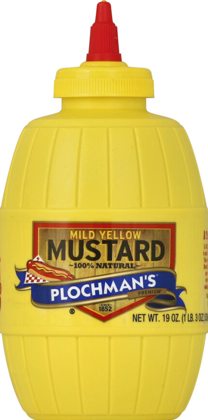 Plochman, Mild Yellow Mustard, Case Of 12, 19 Fl Oz