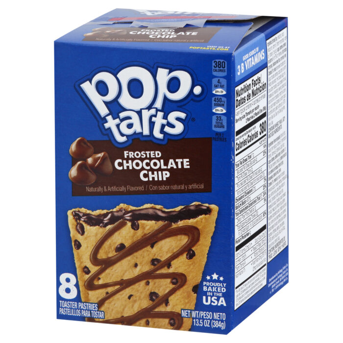 Kellogg'S, Frosted Chocolate Chip Pop Tarts Toaster Pastries 8 Pack, Case Of 12, 13.5 Oz - Image 1