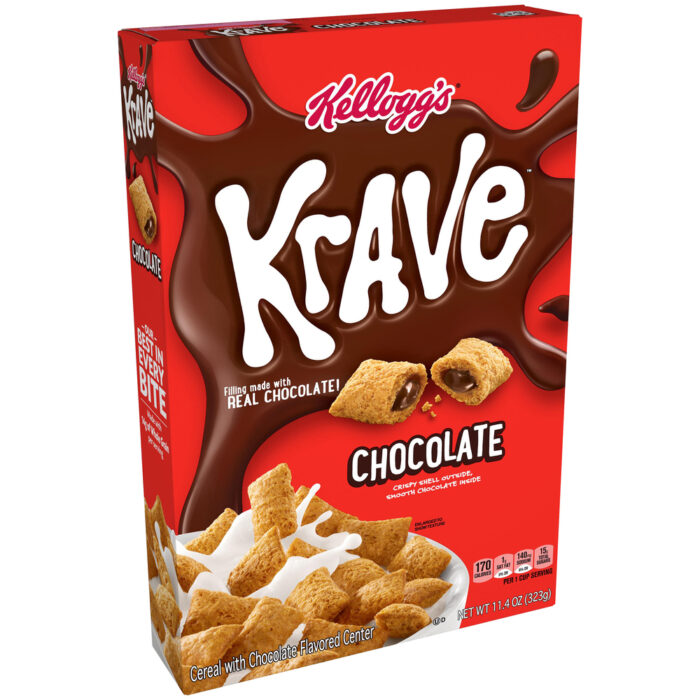 Kellogg's, Krave Chocolate Cereal, Case Of 10, 11.4 Oz - Image 1