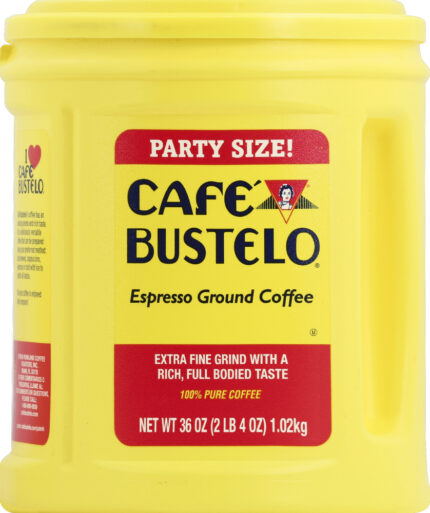 Cafe Bustelo, Espresso Dark Roast Ground Coffee Party Size, Case Of 6, 36 Oz