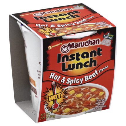 Maruchan, Instant Hot & Spicy Beef Ramen Soup, Case Of 12, 2.25 Oz