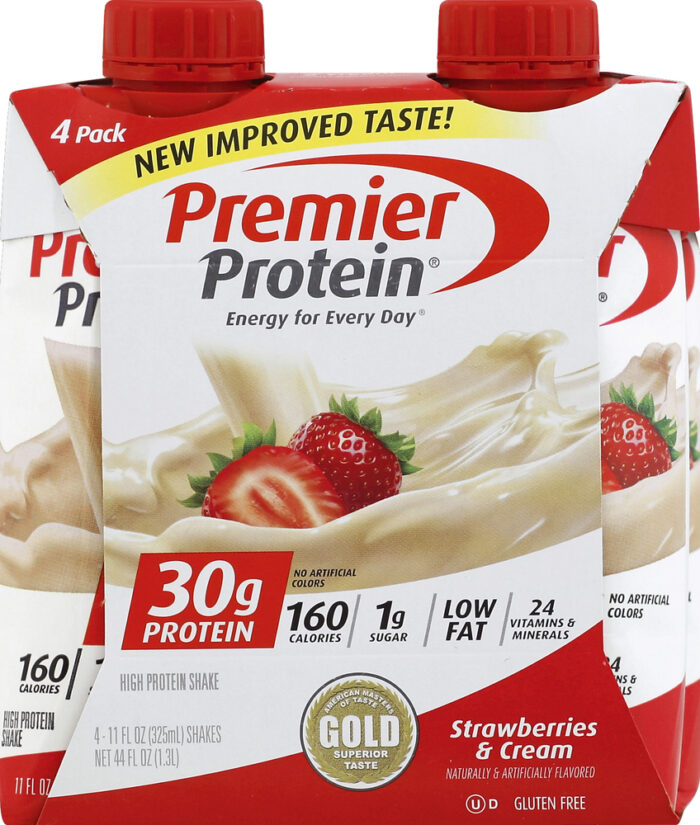 Premier Protein, High Protein Shake Strawberries & Creme 4/11 Fl Oz, Case Of 3, 44 Fl Oz - Image 1