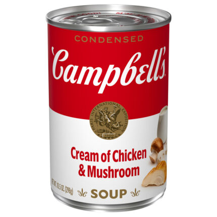 Campbell'S, Condensed Cream Of Chicken And Mushroom Soup, Case Of 12, 10.5 Oz