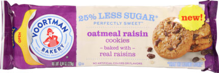 Voortman Bakery, Perfectly Sweet Oatmeal Raisin Cookies, Case Of 12, 8.04 Oz