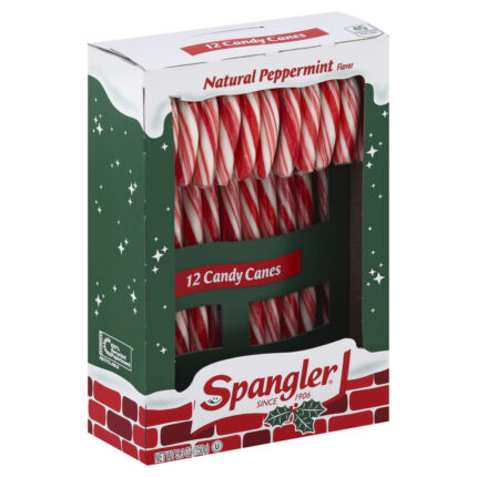 Spangler Candy, Natural Peppermint Flavor Candy Canes, Case Of 40, 5.3 Oz