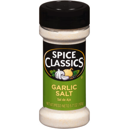 Spice Classics, Garlic Salt Shaker, Case Of 12, 5.7 Oz