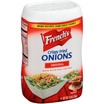 French'S, Original Crispy Fried Onions Canister, Case Of 15, 2.8 Oz