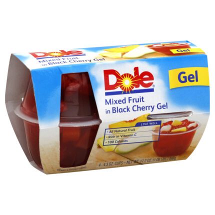 Dole, Mixed Fruit In Black Cherry Gel, Case Of 6, 17.2 Oz