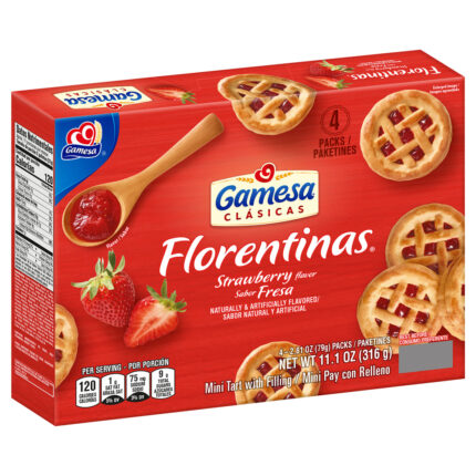 Gamesa, Florentina'S Mini Tart Strawberry Naturally And Artificially Flavored, Case Of 12, 11.1 Oz