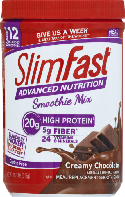 Slim Fast, Advanced Nutrition Smoothie Mix Creamy Chocolate, Case Of 2, 11.01 Oz