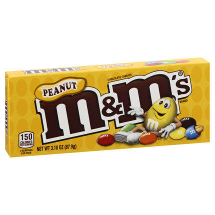 M&M'S, Peanut Milk Chocolate Candies, Case Of 12, 3.1 Oz