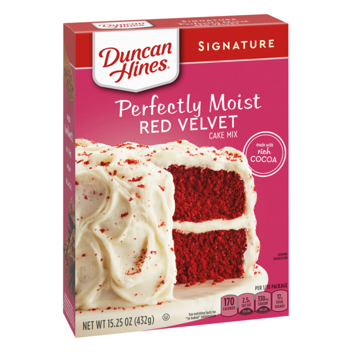 Duncan Hines, Signature Perfectly Moist Red Velvet Cake Mix, Case Of 12, 15.25 Oz - Image 1