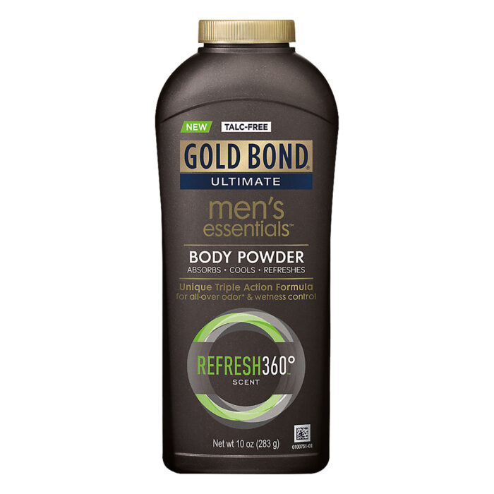 Gold Bond, Ultimate Men'S Essential Refresh 360 Degrees Scent Body Powder, Case Of 3, 10 Oz - Image 1