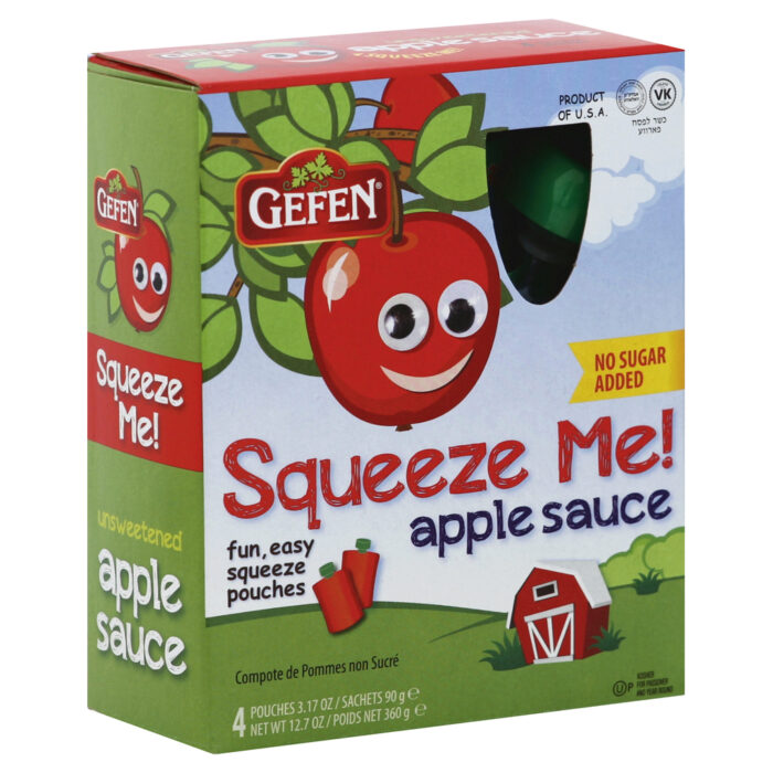 Gefen Applesauce,Unswt,Pouch 4/3.17Oz - Image 1