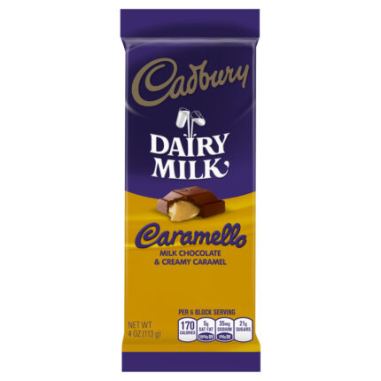Cadbury, Dairy Milk Caramello Milk Chocolate And Creamy Caramel, Case Of 14, 4 Oz