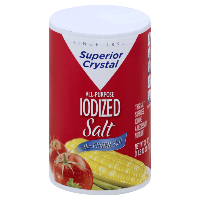 Superior, Iodized Salt, Case Of 24, 26 Oz - Image 1