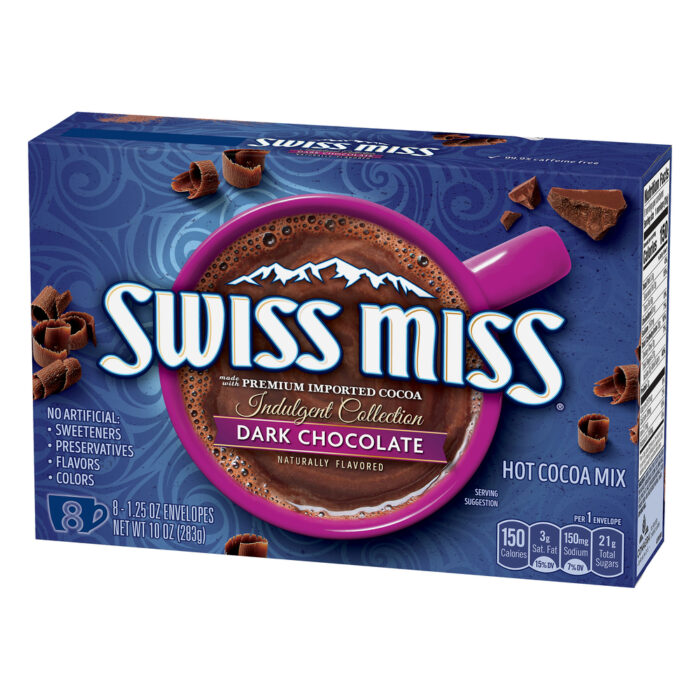 Swiss Miss, Indulgent Collection Dark Chocolate Hot Cocoa Mix, Case Of 12, 10 Oz - Image 1