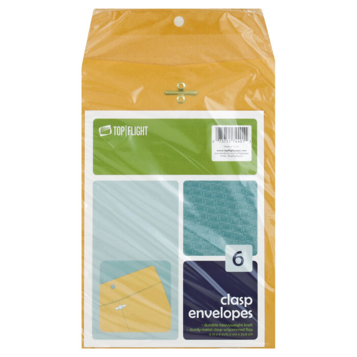 Top Flght, Clasp Envelopes, Case Of 12, 6 Ct - Image 1