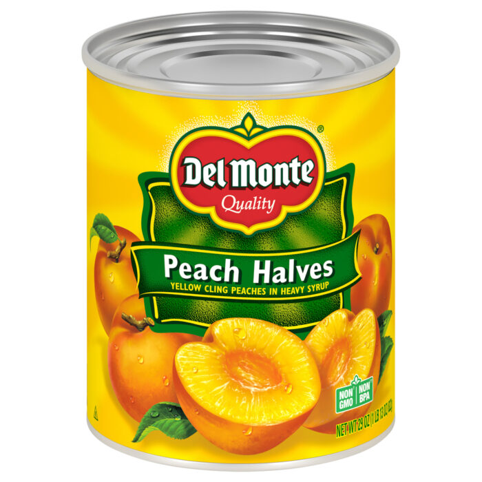 Del Monte, Peach Halves Yellow Cling Peaches In Heavy Syrup, Case Of 6, 29 Oz - Image 1
