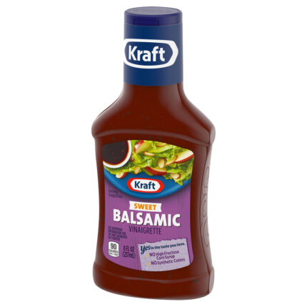 Kraft, Sweet Balsamic Vinaigrette Dressing Bottle, Case Of 9, 8 Fl Oz