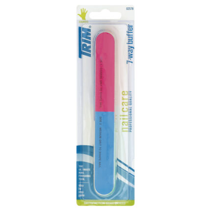 Trim, Nail Care 7-Way Color Coded Nail Finishing Buffer, Case Of 6, 1 Ct