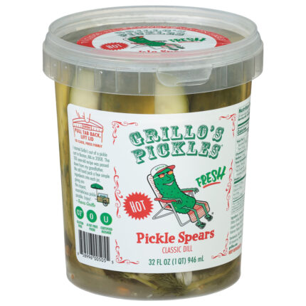Grillo Pickle Spears,Hot Itldill 32 Fz